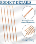 40 Pack Fifteen Percent Silver Brazing Rods For Phos Copper Brazing Alloys AWS BCup 5 Flat Welding Rods product details
