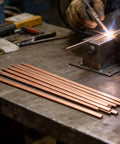Pro Grade Silver Brazing Rods Set RIZENCE Fifteen Percent Silver AWS BCuP-5 Phos Copper Brazing Alloys on workbench