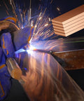 Sparks flying during welding with 40 Pack Fifteen Percent Silver Brazing Rods For Phos Copper Brazing Alloys AWS BCup 5.