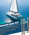 Compression Spring 0.105 Gauge One And One Eighth Inch By 3 Inch Silver Plated Steel Wire 2 Pack For Replacement And DIY Projects Durable And Consistent Performance Ideal For Cams Valves Clamps And Load Applications