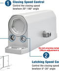 Heavy Duty Automatic Door Closer for Commercial and Residential Use Hydraulic 3 Spring Model Small Silver with speed adjustment controls