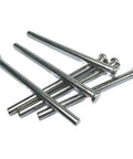 6 Pack 3.5 Inch Interior Door Hinge Pins For Doors Replacement With Screws Silver Finish