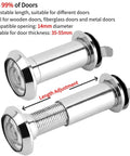 Beefed Up HD Door Peephole With 220 Degree Wide View Glass Lens And Heavy Duty Rotating Cover Fits 35mm To 55mm Door Thickness Silver