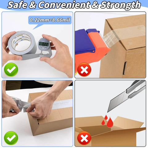 Bulk 48 Pack Silver Heavy Duty Go To Everyday Tough Duct Tape 2 Inch By 30 Yard Rolls Total 1440 Yards All Weather Waterproof