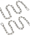 ✝️ 2 Pack Outdoor Fence Gate Chains, 5/32 x 36 Inch Mental Chain Fence Lock with Spring Hooks Easy to Open and Close, Silver Chains