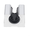 Front view of a 4 Pack SBR16UU Linear Ball Bearing Slide Block with aluminum alloy housing and steel bearings, 16mm inner diameter.