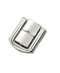 12 Pieces Metal Hasp Latch Clasps Set With 25x20mm Silver Finish For Boxes And DIY Projects, close-up of single clasp