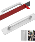 Adhesive Cabinet Handles Peel And Stick No Drill Silver Five Point Five Inch Drawer Pulls installation example