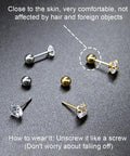 925 Sterling Silver Screw Ball Backings For Earrings 3 To 4 Mm Round Ball Earring Stoppers Hypoallergenic Display