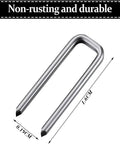 40 Piece Plantation Shutter Repair Kit With Replacement Louvers Staples For Window Blinds Tilt Rods Operable Silver Indoor Louver Staples Tools Repair, showing a silver staple with dimensions 1.6 cm by 0.19 cm.