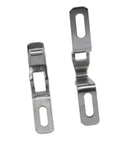2 Pieces Silver Sliding Door Keepers With Glass Lock Latch For Sliding Patio Doors Including Mounting Screws, Durable Zinc Alloy Construction