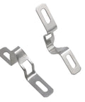 2 Pieces Silver Sliding Door Keepers With Glass Lock Latch For Sliding Patio Doors Including Mounting Screws, Durable Zinc Alloy Construction, Chrome Plated, Waterproof And Rust-Resistant, Size 2.36 x 0.38 x 0.82 Inches