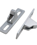 Sliding Door Lock Latch Replacement With Mounting Screws For All Kinds Of Sliding Patio Doors Silver 2 Pack Size 2.68 X 0.69 X 0.86 Inches Easy Install With Vertical Adjustment Slots Friction Bumps To Secure Base Corrosion And Wear Resistant