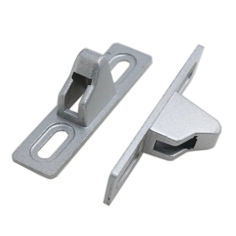 Sliding Door Lock Latch Replacement With Mounting Screws For All Kinds Of Sliding Patio Doors Silver 2 Pack Size 2.68 X 0.69 X 0.86 Inches Easy Install With Vertical Adjustment Slots Friction Bumps To Secure Base Corrosion And Wear Resistant