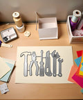 Must Have All Purpose Die Cut For Card Making And Scrapbooking With Intricate Metal Cutting Dies For Embossing Stencils on desk