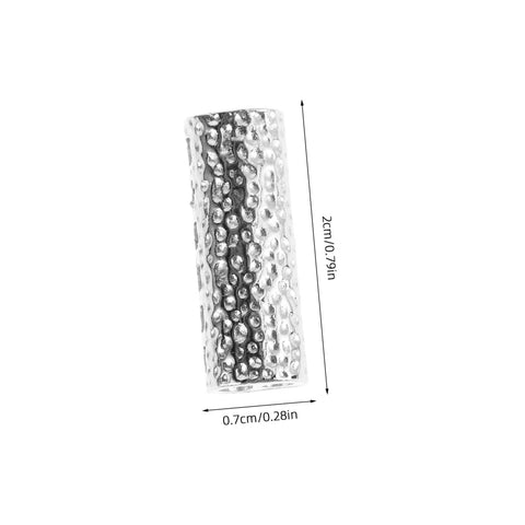 10 Pack Watch Strap Connecting Adapters For Smartwatch Alloy Durable Silver Connection Compatible With Apple Watch Bands, close-up view