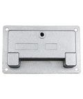 Zinc Alloy Recessed Pull Handle For Cabinets And Equipment Slim Flush Lift Door Handle 4.37 By 2.74 Inches Sand Chrome Plated