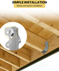 ✝️ 25 pcs 2x6 Joist Hanger,LU26 20 Gauge Double Shear Face Mount Joist Hanger,Hurricane Ties for Rafters Tie Brackets installed view