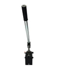 Top view of Magister Hydraulics Single Acting Hydraulic Hand Pump with 1 QTs Tank, metal handle, compact design.