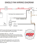 Single fan wiring diagram for Heavy Duty Electric Fan Wiring Kit With Thermostat Relay And Temperature Sensor Switch For Radiator Cooling, 40 Amp Waterproof Relay Kit, Color Coded Wires And Step By Step Diagram, Fits 10 To 16 Inch Fans, 185 On 175 Off.