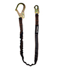 Single Leg Six Foot Rebar Hook End Lanyard With Internal Shock Absorber For Fall Arrest, Free Fall Shock Absorption Up To Nine Hundred Pounds
