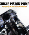Single piston pump section of Heavy Duty 2 Ton Low Profile Floor Jack With Wheels For Quick Lifts And Stable Support For Sedans SUVs