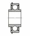 Diagram of MRC WC87016 Felt Seal Replacement Bearing, Single Row Radial Ball Bearing 16 Mm ID x 35 Mm OD With Metal Enclosure And Felt Seal
