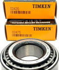 Single Row Tapered Roller Bearing 02475 02420 with boxes, 1.25 inch bore, 2.6875 inch outer diameter, 0.875 inch width