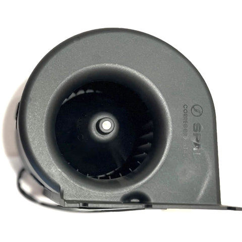 High Performance 335 CFM Single Wheel Centrifugal Blower For 12 Volt HVAC And Rear Air Circulation In Vans And RVs With Beast Power By SPAL 30003542 023 A70 74D, front view