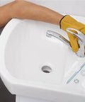 Heavy Duty Stainless Steel Sink Mounting Kit For Wall Mounted Pedestal Sinks With Expansion Plugs And Rubber Washers installation view
