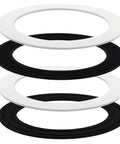 Sink Strainer Seal Kit For 3.5 Inch Drains With 2 O Rings And Rubber Gasket Set No Plumber's Putty Needed Twist On Install For A Leak Free Seal US Standard Drain Compatibility with stacked O-rings and rubber gaskets.