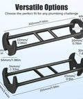 Diagram of 2 Pack Multifunctional Sink Wrench Set For Tight Spaces with measurements and design features highlighted.
