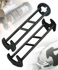 2 Pack Multifunctional Sink Wrench Set For Tight Spaces, Durable Alloy Steel Plumbing Tool shown in action on faucet nuts