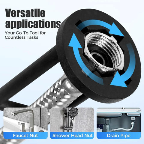 Detailed view of the 2 Pack Multifunctional Sink Wrench Set For Tight Spaces, highlighting its faucet nut and versatile applications.