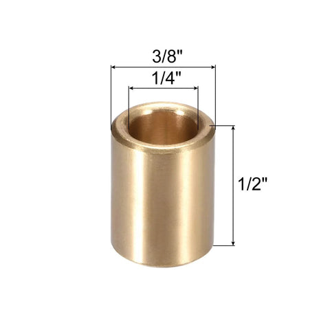 Self Lubricating Sintered Bronze Bearing Sleeve 0.25 Inch Bore 0.375 Inch OD 0.5 Inch Length for machinery use