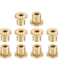 Premium Sintered Bronze Flange Sleeve Bearings With 4mm Bore 8mm Outer Diameter 10mm Length 12mm Flange Diameter 10 Pack