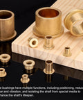 Premium Sintered Bronze Flange Sleeve Bearings With 4mm Bore 8mm Outer Diameter 10mm Length 12mm Flange Diameter 10 Pack on display