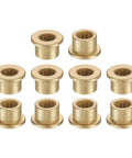 Flange Sleeve Bearings Set Of 10 With 8mm Bore 12mm Outer Diameter And 10mm Length 16mm Flange Diameter And 2mm Flange Thickness Self Lubricating Sintered Bronze Bushings