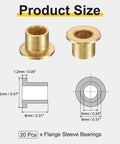 Premium 20 Piece Flange Sleeve Bearings Set With 6mm Bore 8mm Outer Diameter 8mm Length 12mm Flange Diameter