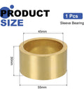 Sintered Bronze Sleeve Bearings 45mm Bore 55mm OD 30mm Length Self Lubricating Low Friction Bushing shown with dimensions