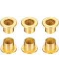Six Piece Self Lubricating Flange Sleeve Bearings Set For 10mm Bore 12mm OD And 12mm Length With 18mm Flange Diameter And 1.2mm Flange Thickness In Sintered Bronze For High Load And Low Friction Performance uxcell