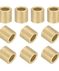 10 sintered bronze bushings with 5mm bore and 8mm OD, part of 20 Pcs Sleeve Bearings With 5mm Bore 8mm OD And 8mm Length Self Lubricating Sintered Bronze Bushings For Low Friction High Temperature Applications Durable Bronze Liners Providing Reliable Shaft Support, arranged in two rows.