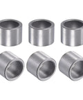 Self-Lubricating Sleeve Bearings 15mm Bore 20mm Outer Diameter 15mm Length Sintered Iron Bushings 6 Pack, front view
