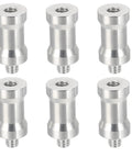 Six Pack 1/4 To 1/4 Camera Spigot Screw Converter Female To Male Adapters Aluminum Alloy for Tripod and Light Stand