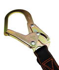 Single Leg Six Foot Rebar Hook End Lanyard With Internal Shock Absorber For Fall Arrest, Free Fall Shock Absorption Up To Nine Hundred Pounds