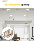 Room with installed Six Pack 6-Inch LED Recessed Light Dimmable 2700K-5000K 5CCT 1200 Lm 12W 120V Damp Rated ETL IC Ultra-Thin Canless