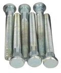 Six M8x1.25 70mm studs for mechanical fastening and assembly, shown arranged and displaying threaded design.
