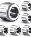 Six Pieces Heavy Duty Needle Roller Bearings 8mm Bore 14mm OD 12mm Width Unilateral Octagonal Industrial Bearings shown