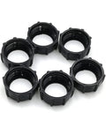 Six Pack Replacement Tightening Nuts For 17mm Ball Joint Adapters For Car Mounts Screw On With Bracket Holder Ring Set