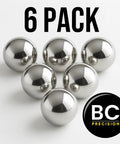 Six Pack Large Three Quarter Inch Carbon Steel Ball Bearings Built For Beefy Heavy Duty Industrial And Mechanical Use BC Precision